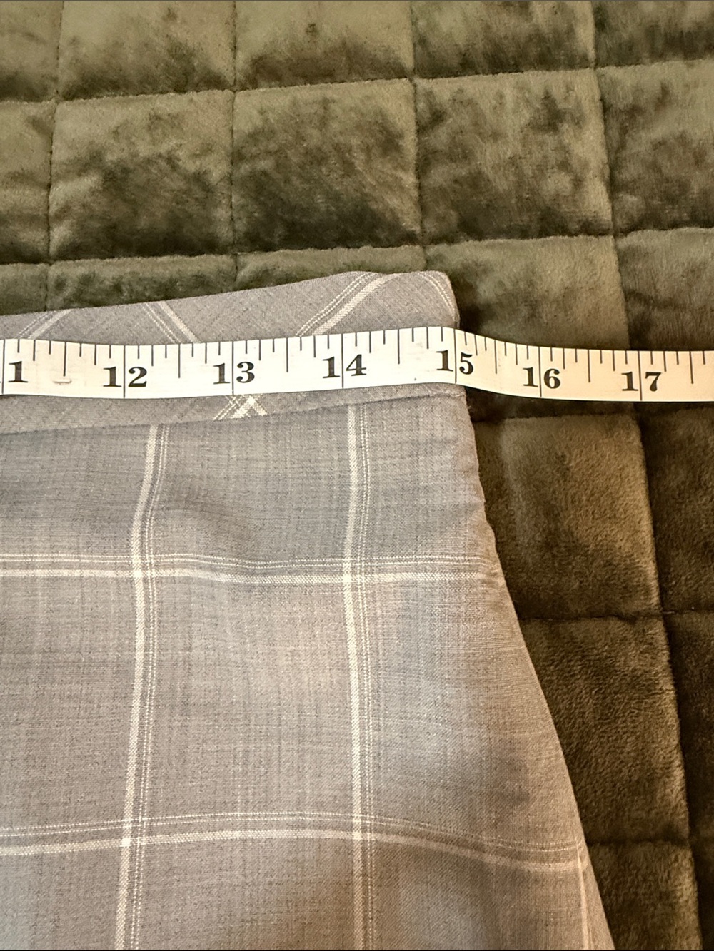 Classic Gray Windowpane Pencil Skirt - Picture 6 of 9